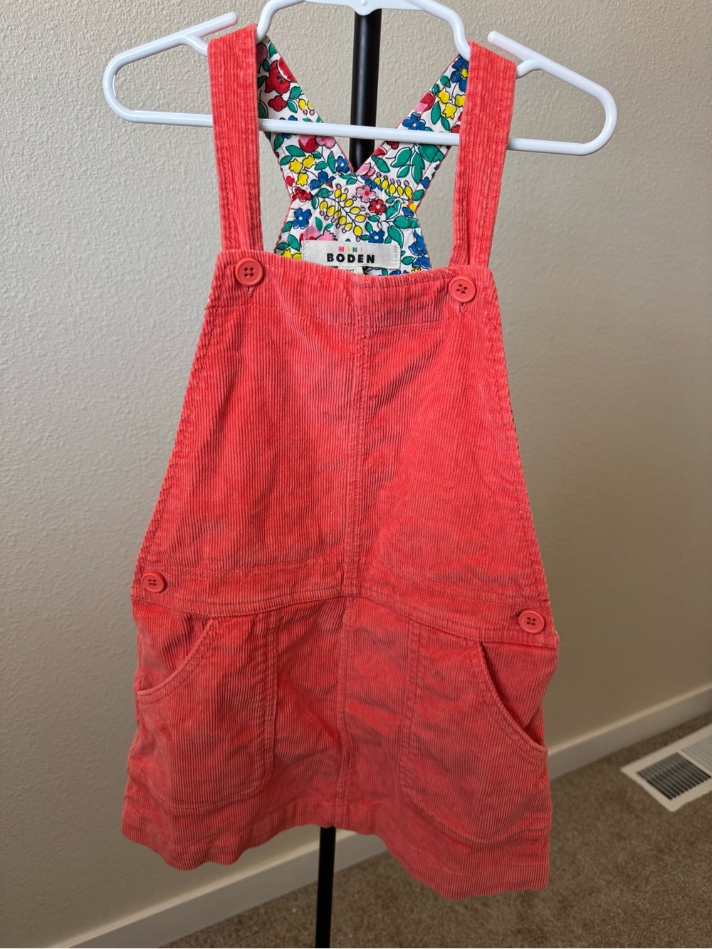 Mini Boden Orange Corduroy Jumpsuit